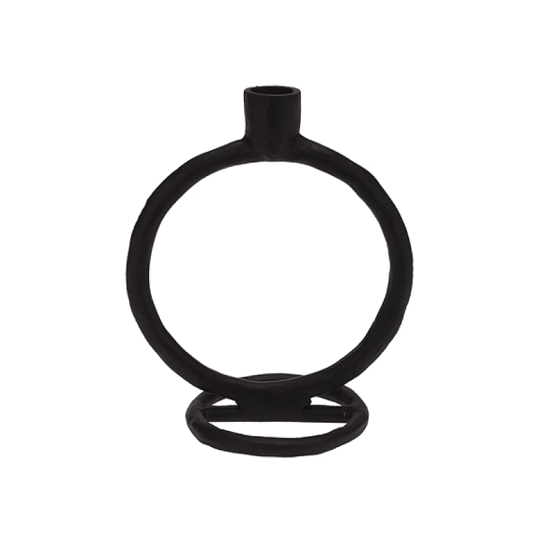 Подсвечник металлический "BlackRing" 15X10X19 см, черный Подсвечник металлический "BlackRing" 15X10X19 см, черный