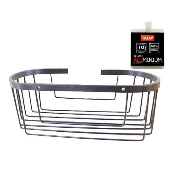 Cos oval Tatay 30X12X11.5cm negru, aluminiu Cos oval Tatay 30X12X11.5cm negru, aluminiu