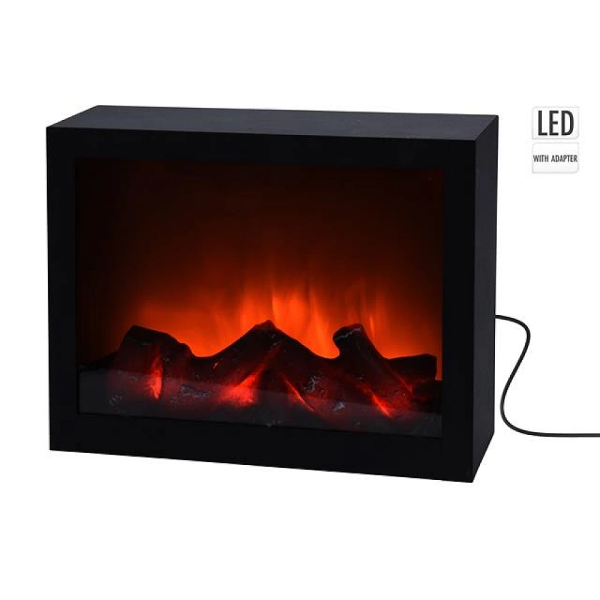 Камин декоративный LED 29Х23Х10cm, 220V, черный Камин декоративный LED 29Х23Х10cm, 220V, черный