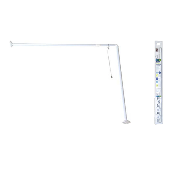 Tijă pentru perdea forma "Г" Tendance 80X94-180cm albă, aluminiu Tijă pentru perdea forma "Г" Tendance 80X94-180cm albă, aluminiu