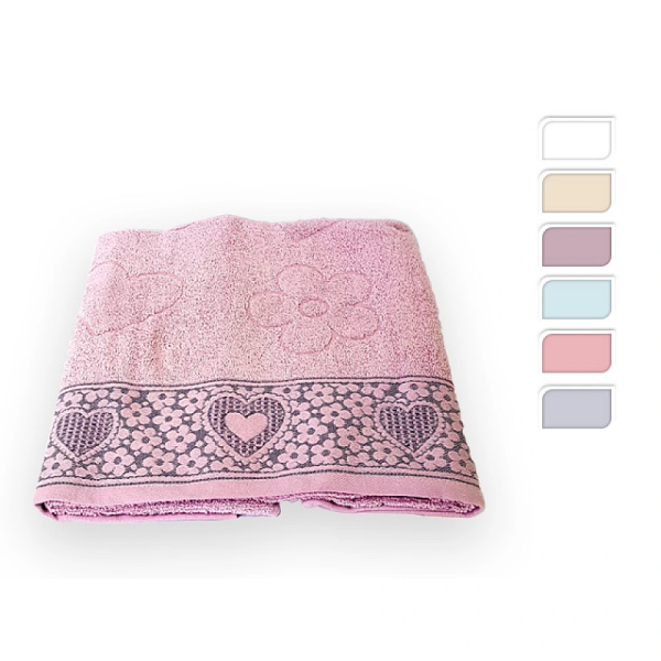 Prosop de baie 70X140cm NH Armoni Heart jacquard, bumbac Prosop de baie 70X140cm NH Armoni Heart jacquard, bumbac