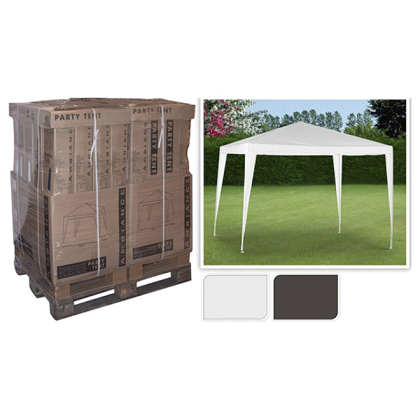 Cort pavilion 3X3X2.45m culori: alb / negru Cort pavilion 3X3X2.45m culori: alb / negru