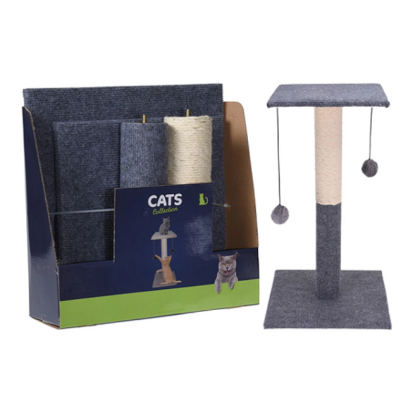 Centrul de joc pentru pisici Cats: Stalp de zgariere, raft, 2mingi Centrul de joc pentru pisici Cats: Stalp de zgariere, raft, 2mingi