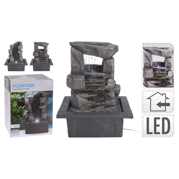 Havuz decorativ LED "Pietre" 28X22X19cm, ceramic
