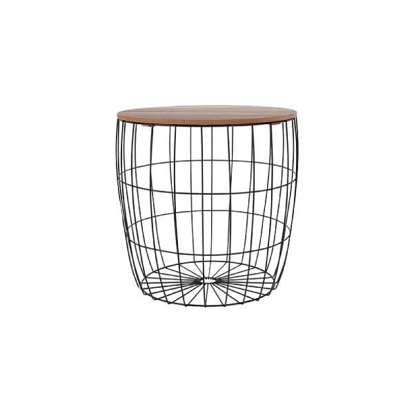 Masă "Toba" D41cm, H41cm, metal, cu blat MDF Masă "Toba" D41cm, H41cm, metal, cu blat MDF