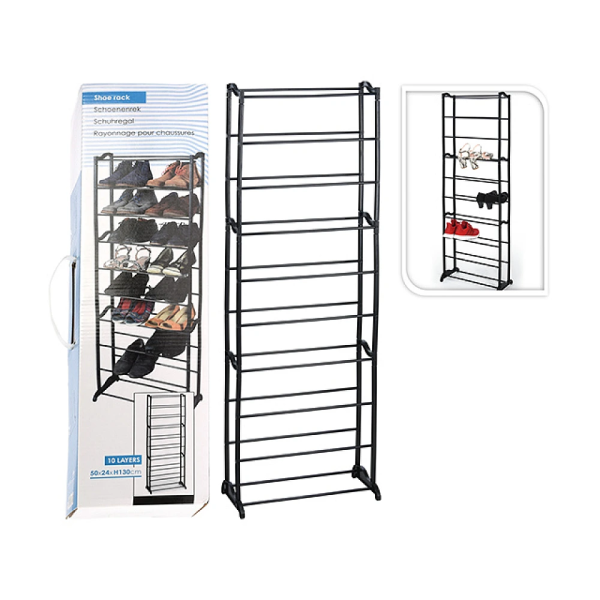 Этажерка для обуви 10 полок Storage 50Х24X130cm, металл Этажерка для обуви 10 полок Storage 50Х24X130cm, металл