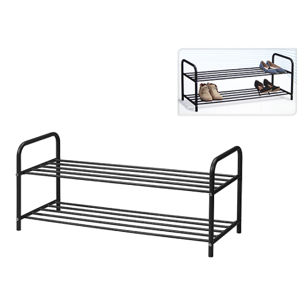 Этажерка для обуви 2 полки Ambiante 91Х38Х35cm, металл