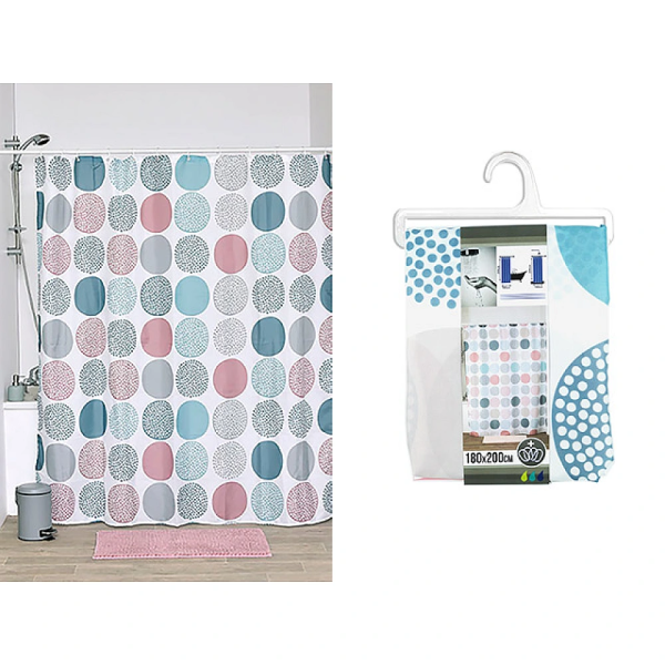 Perdea pentru dus 180X200cm Tendance "Cercuri", poliester Perdea pentru dus 180X200cm Tendance "Cercuri", poliester