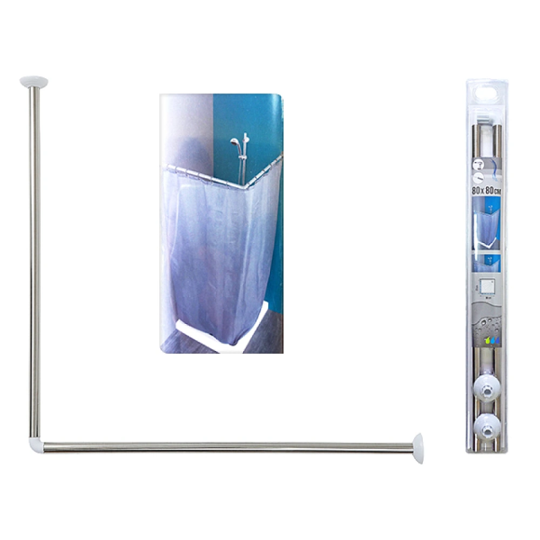 Tijă pentru perdea forma "Г" Tendance 80X80cm, inox Tijă pentru perdea forma "Г" Tendance 80X80cm, inox