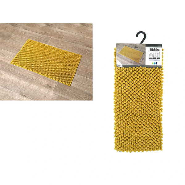 Covoras pentru baie 50X80cm Tendance galben-mustar, microfibra Covoras pentru baie 50X80cm Tendance galben-mustar, microfibra