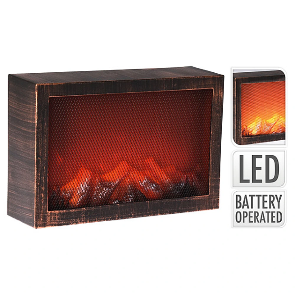 Semineu decorativ LED 30X21X9cm, cronometru, adaptor neinclus Semineu decorativ LED 30X21X9cm, cronometru, adaptor neinclus