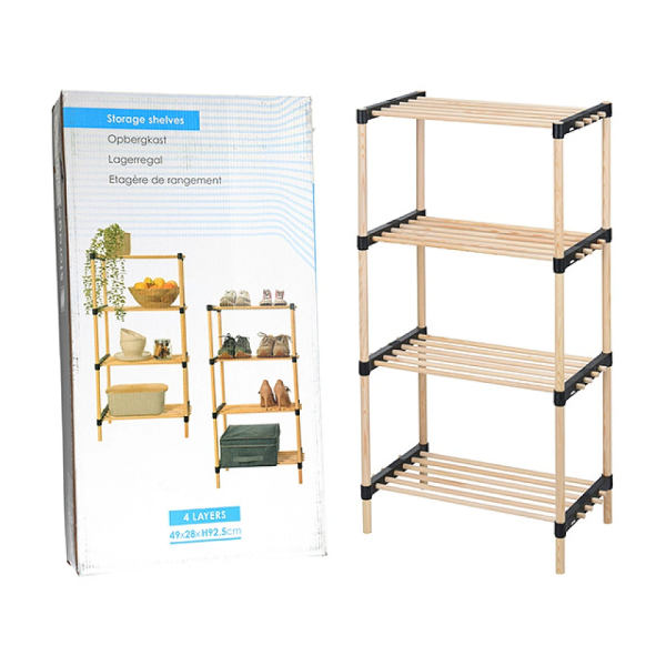 Etajeră din lemn cu 4 niveluri Storage Solutions, 49X28X92.5cm Etajeră din lemn cu 4 niveluri Storage Solutions, 49X28X92.5cm