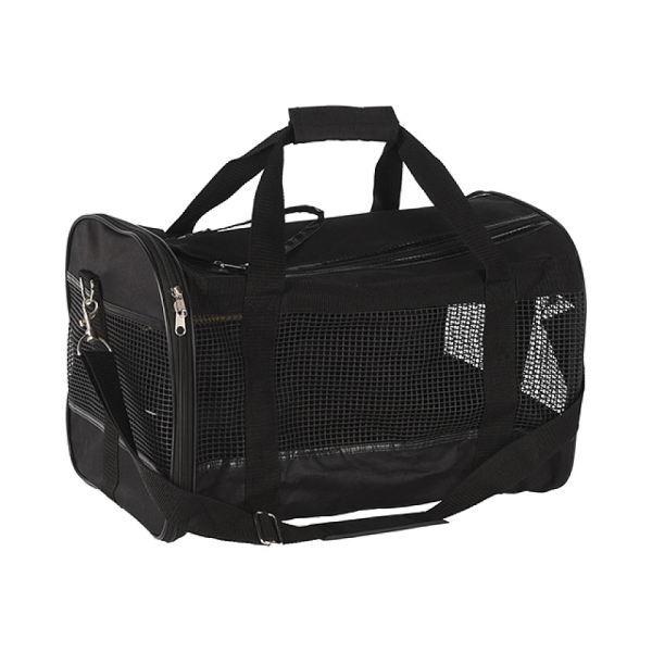 Geanta de transport pentru animale de companie 46X32X31cm, cu perete plasă Geanta de transport pentru animale de companie 46X32X31cm, cu perete plasă