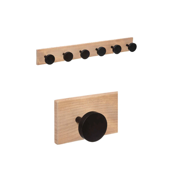 Cuier de perete cu 6 carlige 58X6.5X7.8cm Five, lemn Cuier de perete cu 6 carlige 58X6.5X7.8cm Five, lemn
