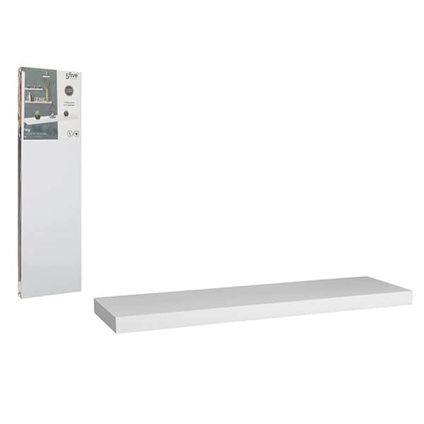 Raft 80X23.5X3.8cm Five Fixy, alb, MDF Raft 80X23.5X3.8cm Five Fixy, alb, MDF