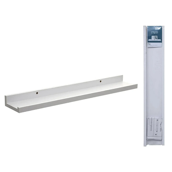 Raft 58X10X4cm Five Fixy, alb, MDF Raft 58X10X4cm Five Fixy, alb, MDF