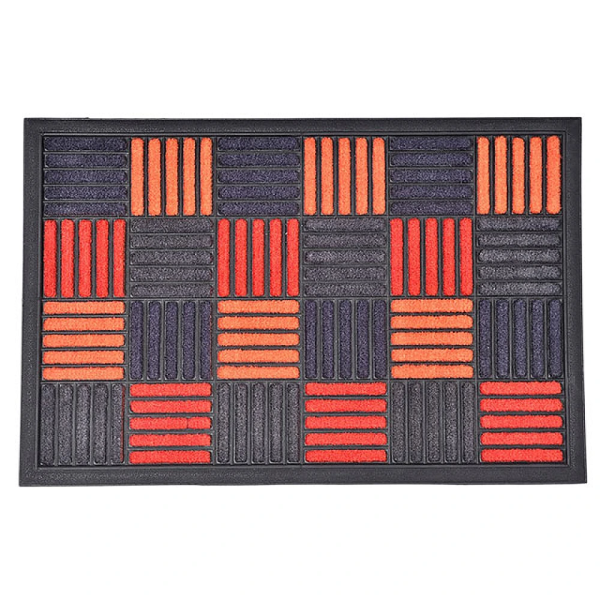 Коврик придверный 40X60cm Luance "Клетка" оранж нейлон/рез