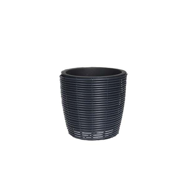 Ghiveci pentru flori "Cercuri" D31cm, H30cm, negru Ghiveci pentru flori "Cercuri" D31cm, H30cm, negru