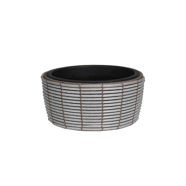 Ghiveci pentru flori "Cercuri" D44cm, H21cm, PP, gri Ghiveci pentru flori "Cercuri" D44cm, H21cm, PP, gri