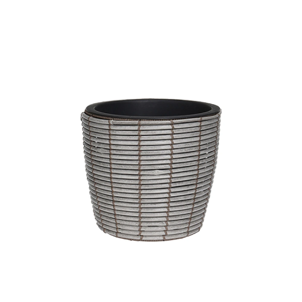 Ghiveci pentru flori "Cercuri" D40cm, H36cm, gri Ghiveci pentru flori "Cercuri" D40cm, H36cm, gri