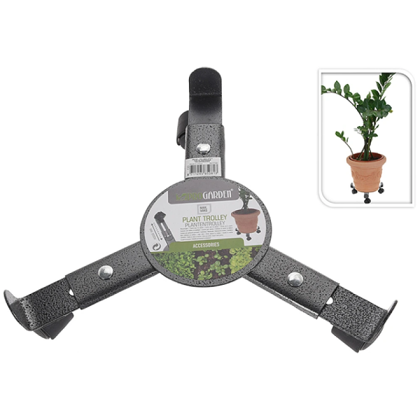 Подставка для цветов раздвижная D22-30cm, на колесах, металл, max 50kg Подставка для цветов раздвижная D22-30cm, на колесах, металл, max 50kg