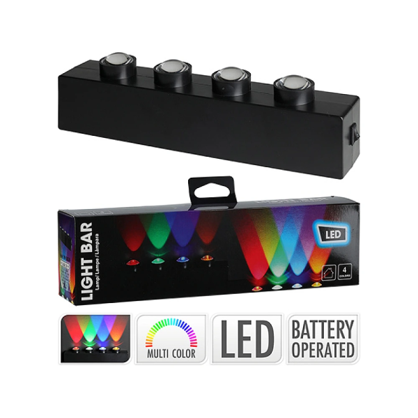 Панель светодиодная 25X4.5X7cm, 4 LED, многоцветная Панель светодиодная 25X4.5X7cm, 4 LED, многоцветная