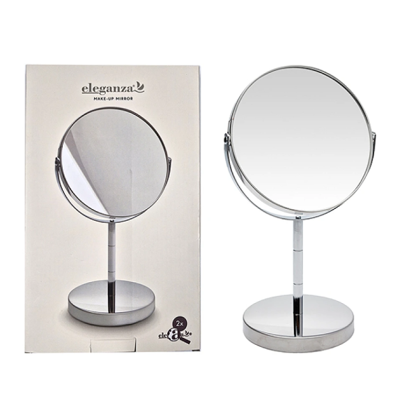 Зеркало Eleganza, D14 см, с металлической подставкой, двустороннее Зеркало Eleganza, D14 см, с металлической подставкой, двустороннее