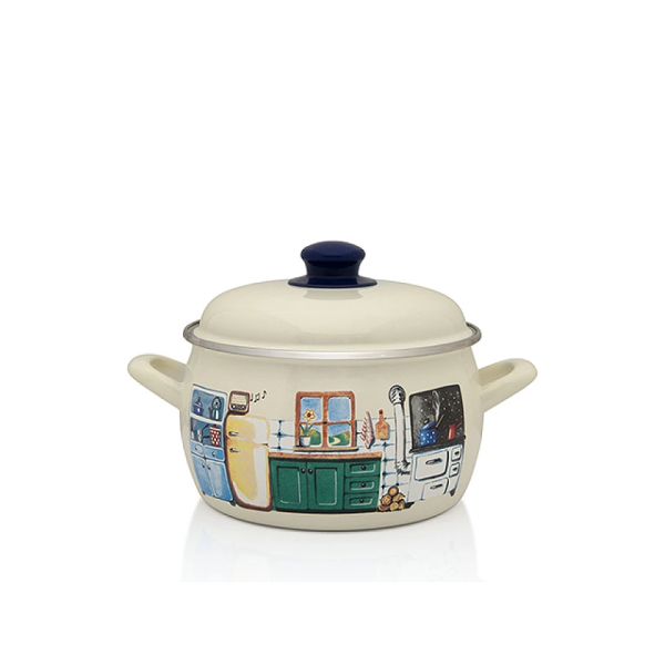 Cratita emailata SweetHome 20cm, 4l, capac din metal Cratita emailata SweetHome 20cm, 4l, capac din metal