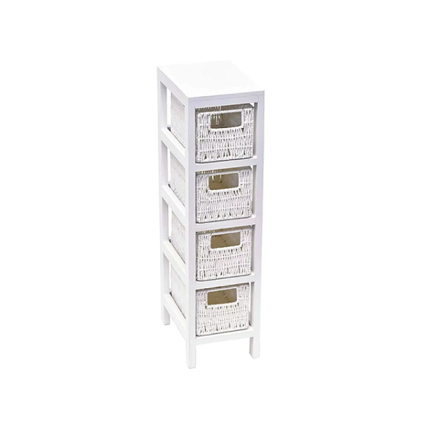 Etajera cu 4 rafturi Tendance 64.5X24X17cm MDF, alb Etajera cu 4 rafturi Tendance 64.5X24X17cm MDF, alb