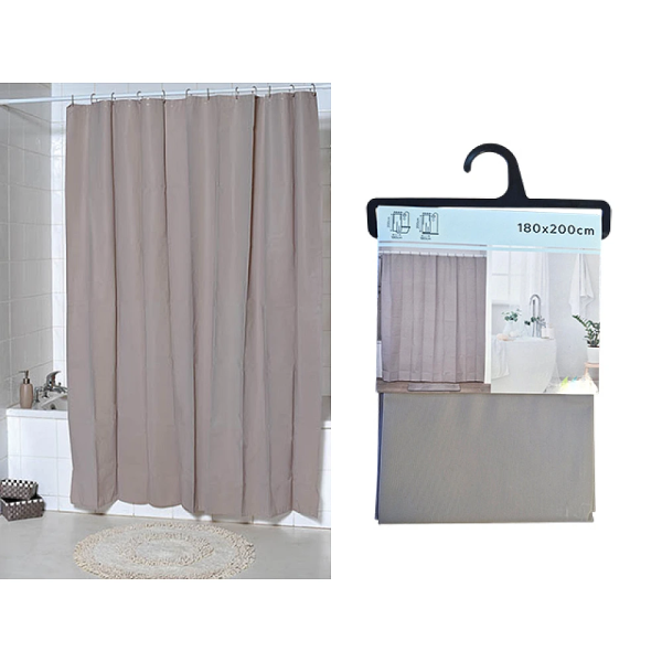Perdea pentru dus 180X200cm Tendance, gri-bej, 50%PE 50%EVA Perdea pentru dus 180X200cm Tendance, gri-bej, 50%PE 50%EVA