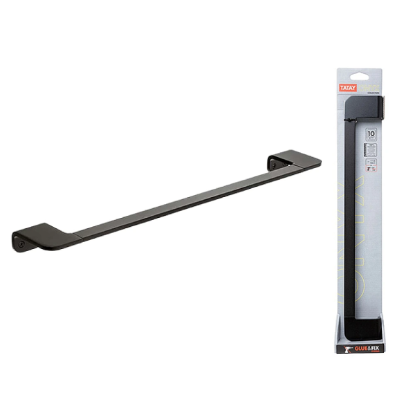 Держатель для полотенца Tatay Onyx 45X7X3cm, черный Держатель для полотенца Tatay Onyx 45X7X3cm, черный