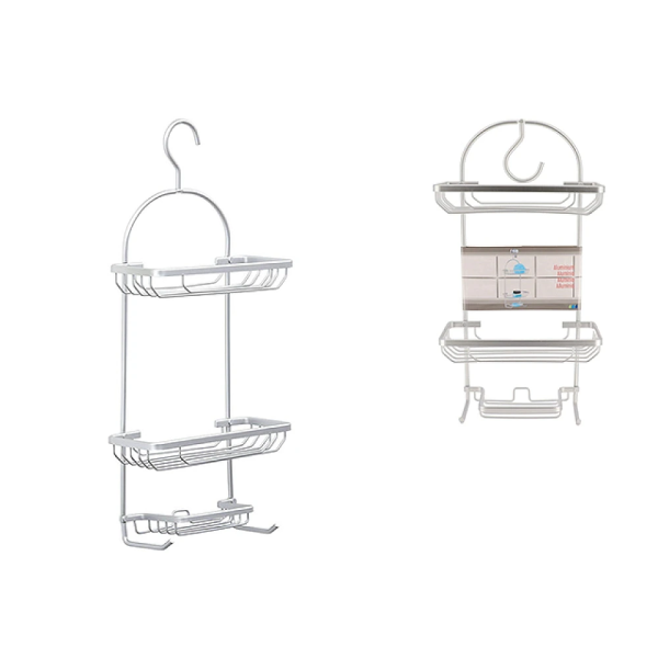 Полка навесная 3 уровня+2крючка Tendance Caddy 65X28X12.5cm, aлюминий Полка навесная 3 уровня+2крючка Tendance Caddy 65X28X12.5cm, aлюминий