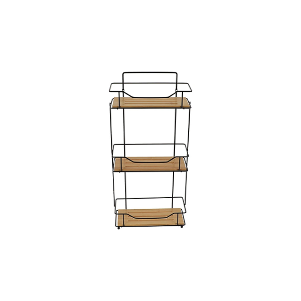Полка навесная 3 уровня Tendance Bamboo 11.5X26.5X57cm, металл, бамбук, черный Полка навесная 3 уровня Tendance Bamboo 11.5X26.5X57cm, металл, бамбук, черный