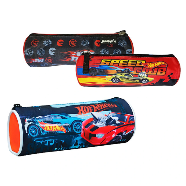 Пенал цилиндрической формы 21X7.5cm Bambino Hot Wheels, текстиль Пенал цилиндрической формы 21X7.5cm Bambino Hot Wheels, текстиль