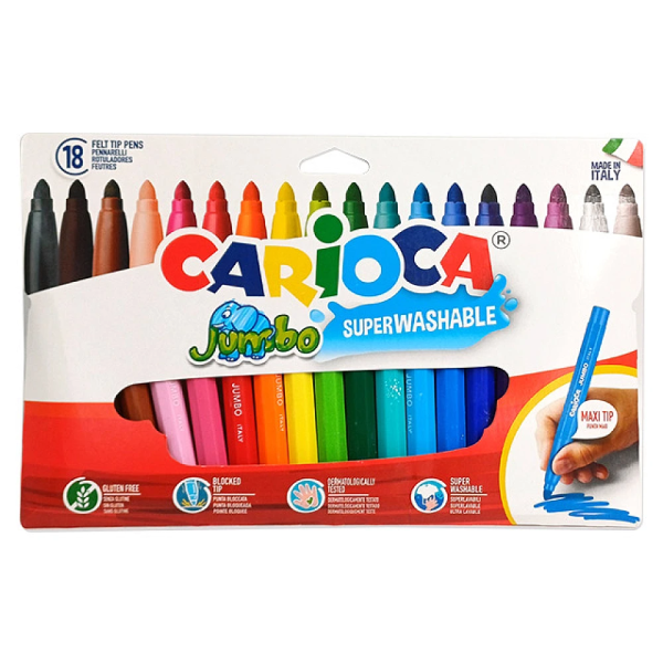 Набор фломастеров 18шт Carioca Jumbo Набор фломастеров 18шт Carioca Jumbo
