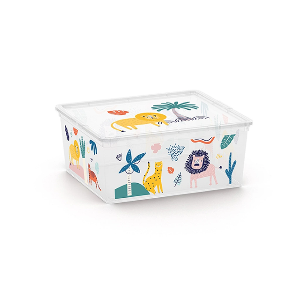 Cutie cu capac C-box M Wild Animals 18l, 40X34XH17cm Cutie cu capac C-box M Wild Animals 18l, 40X34XH17cm