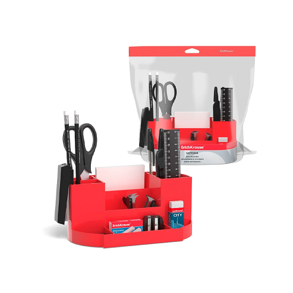 Set de birou ErichKrause Victoria Classic, 14 articole, rosu Set de birou ErichKrause Victoria Classic, 14 articole, rosu