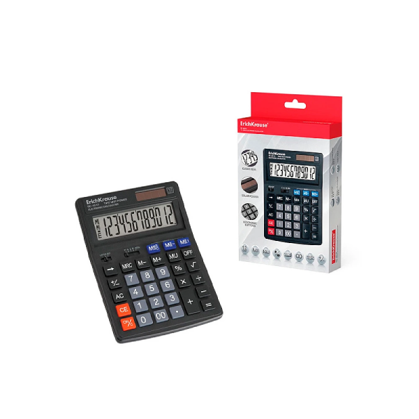 Calculator 12-Digit ErichKrause DC-4512 Classic, negru Calculator 12-Digit ErichKrause DC-4512 Classic, negru