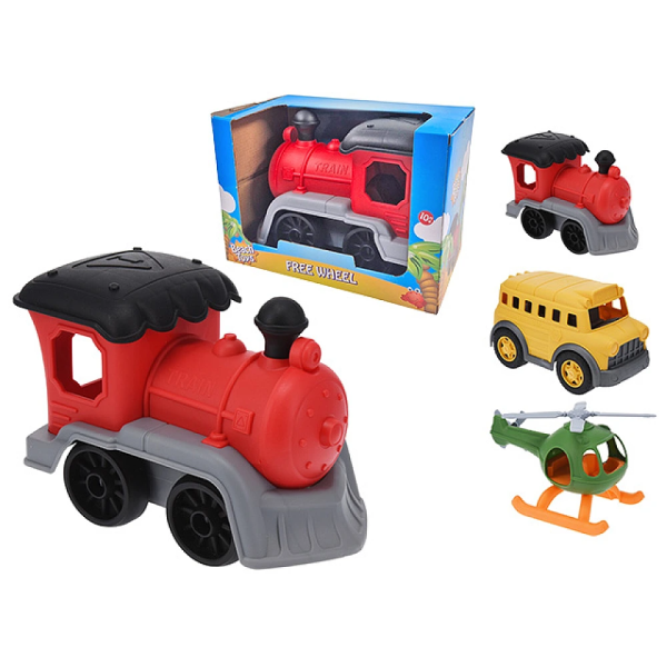 Masina, elicopter, tren cu inertie, 25X15X18 cm, plastic Masina, elicopter, tren cu inertie, 25X15X18 cm, plastic