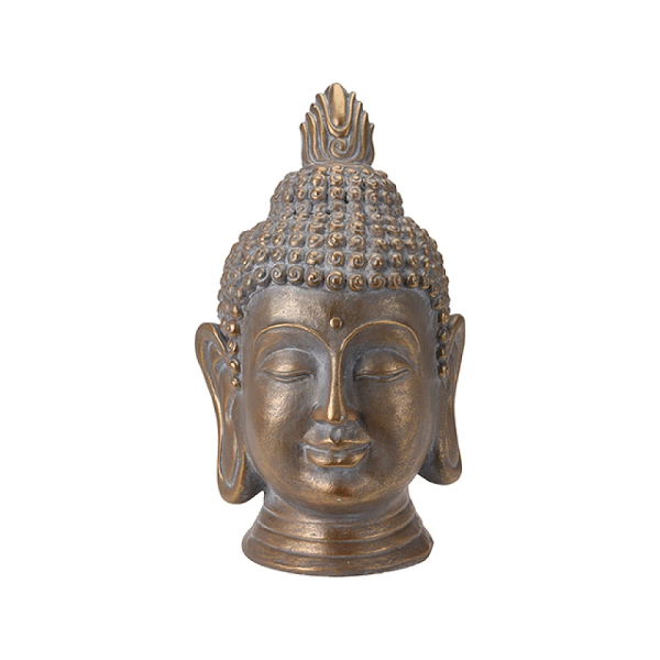 Statueta "Capul lui Buddha", 41cm, ceramica, maro Statueta "Capul lui Buddha", 41cm, ceramica, maro
