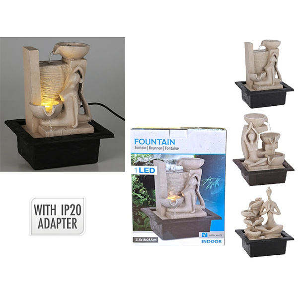 Фонтан декоративный LED Йога 21X18X28 см, полирезин Фонтан декоративный LED Йога 21X18X28 см, полирезин