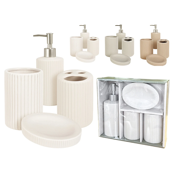 Набор для ванной керамический Bathroom 4ед "Stripes" Набор для ванной керамический Bathroom 4ед "Stripes"
