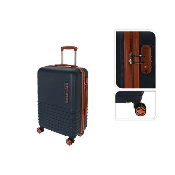 Чемодан троллер ProWorld 80 л 71X50X28 см, синий, пластик