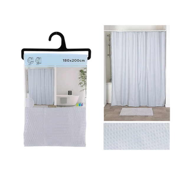 Штора для душа 180X200 см Tendance, микрофибра, серый Штора для душа 180X200 см Tendance, микрофибра, серый