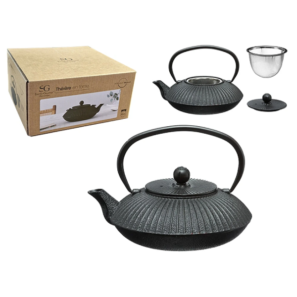 Ceainic din fonta 0.8 l SG Garden, negru Ceainic din fonta 0.8 l SG Garden, negru