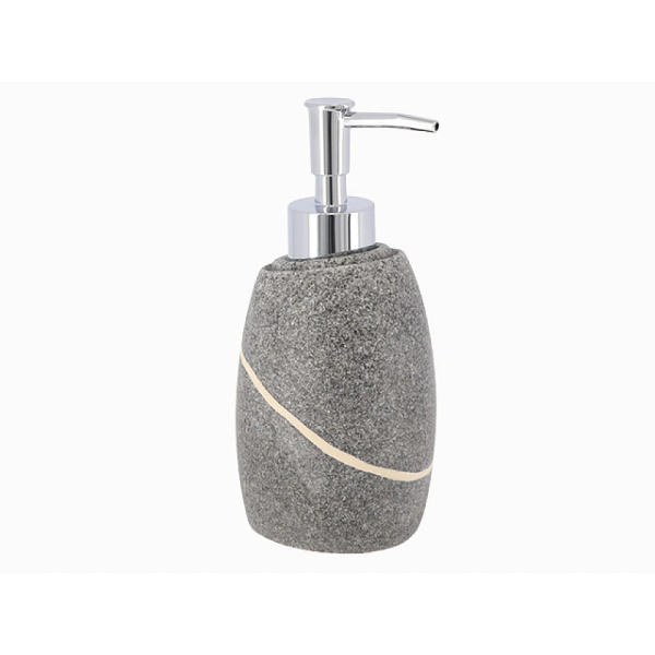 Диспенсер для мыла Tendance Novara Stone Effect 240мл, полирезин, серый Диспенсер для мыла Tendance Novara Stone Effect 240мл, полирезин, серый