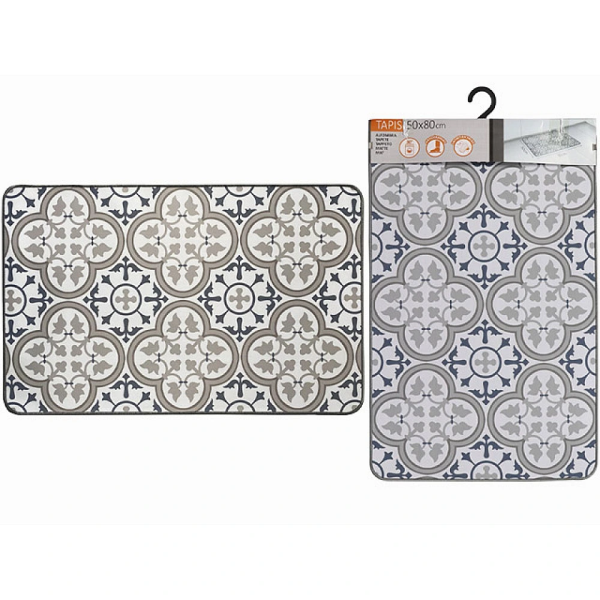 Covoras antiderapant 50X80cm Luance Paco Blue, poliester/ cauciuc Covoras antiderapant 50X80cm Luance Paco Blue, poliester/ cauciuc