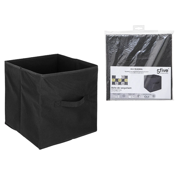 Короб тканевый 5Five Mix N'Modul 31X31X31 см, черный Короб тканевый 5Five Mix N'Modul 31X31X31 см, черный