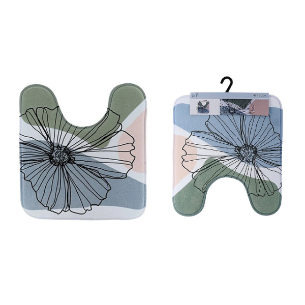 Covoras pentru WC 45X50 cm Tendance Flowers, microfibra Covoras pentru WC 45X50 cm Tendance Flowers, microfibra