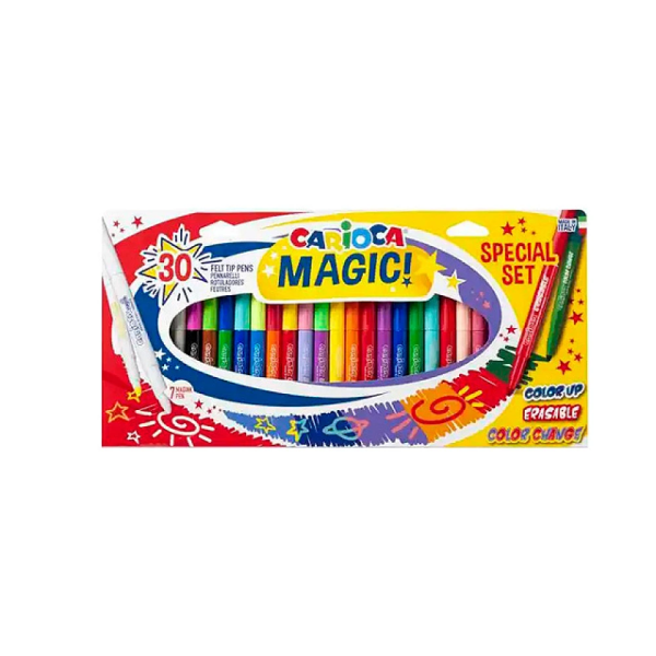 Набор фломастеров 30шт Carioca Magic Color Change, стираемые Набор фломастеров 30шт Carioca Magic Color Change, стираемые